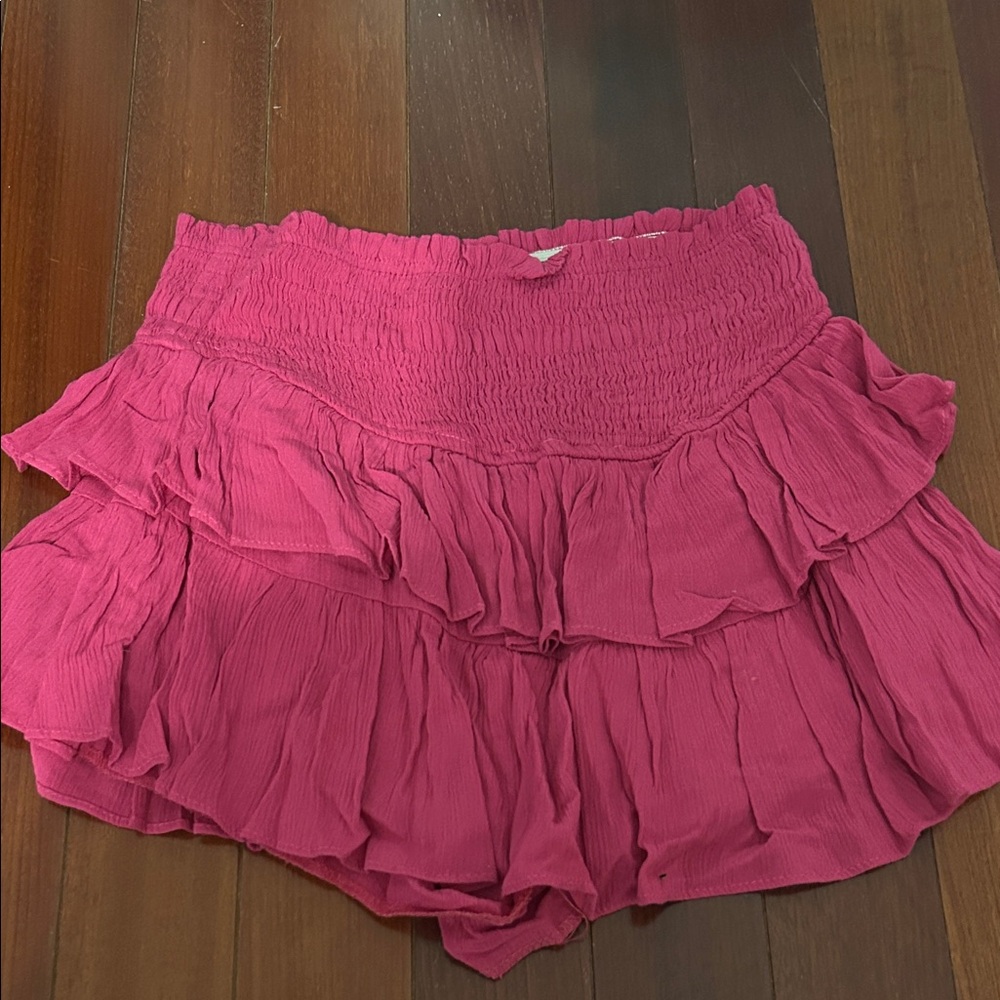 Women's Pink Ruffle Skort